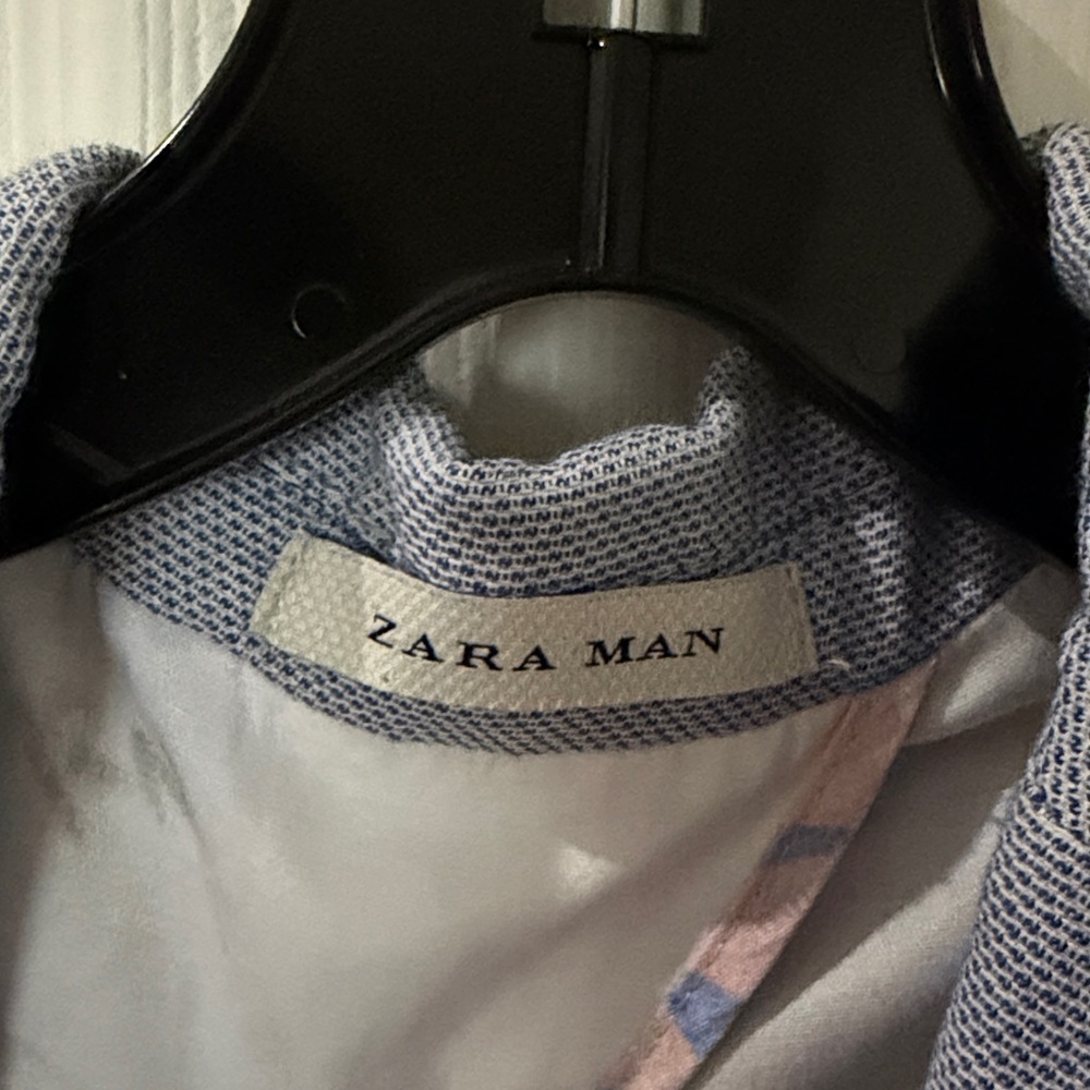 Zara men’s Sky Blue Sport Coat size 38 - Picture 2 of 6